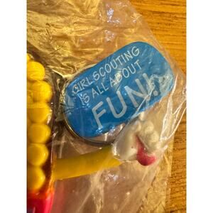 Vintage Girl Scouts Cookie Bendable Keychain - Unopened